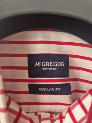 Camisa McGregor Cuadros Rojo/Blanco Talla XL
