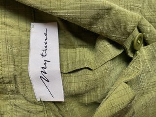 Traje Vintage Mujer L Verde Chaqueta Falda