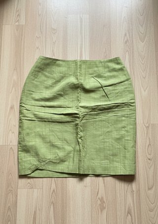 Traje Vintage Mujer L Verde Chaqueta Falda