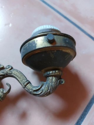 2 Apliques antiguos dorados metal
