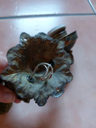 2 Apliques antiguos dorados metal