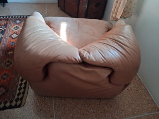 Poltrona Saporiti pelle anni '70.