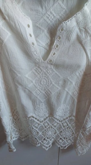 Camicia mare bianca pizzo