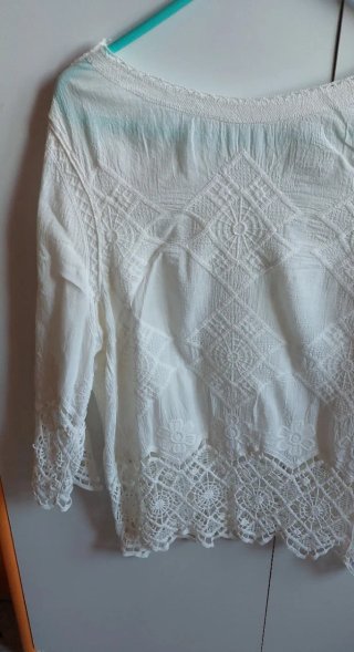 Camicia mare bianca pizzo