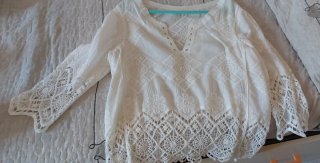 Camicia mare bianca pizzo