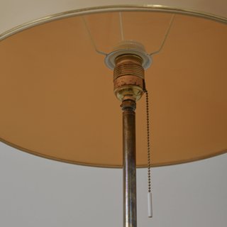 Lámpara de pie con mesa de cristal - 60s