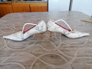 Scarpe eleganti donna Pitone Bianco Tg 35
