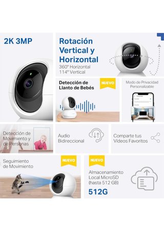 Cámara de vigilancia Tapo blanca