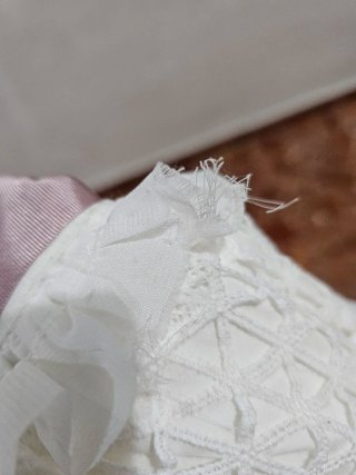 Vestido blanco niña calado