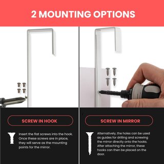 Home in Bold Colgador de espejo para puerta ajustable de 14.5 pulgadas