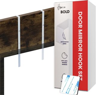 Home in Bold Colgador de espejo para puerta ajustable de 14.5 pulgadas