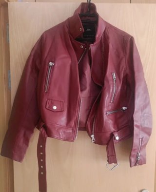 Chaqueta Biker Zara Roja