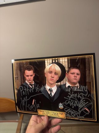 Autógrafo Harry Potter Crabbe y Goyle