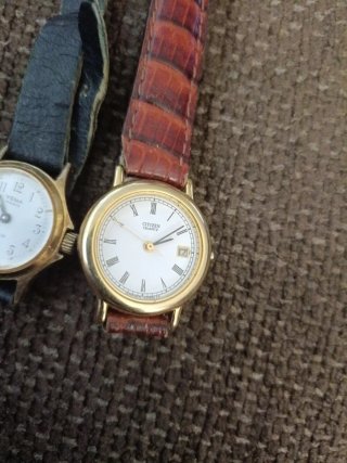 Lote 2 Relojes Mujer Citizen Yema Oro