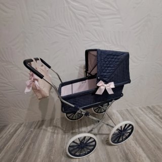 Carro de muñecas clásico azul d alto tiene 0,80cm