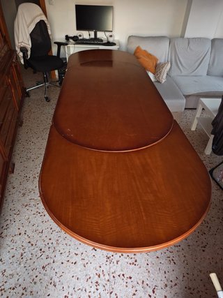 Mesa de comedor extensible de madera