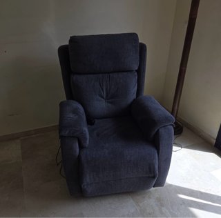 Sillón relax gris tela