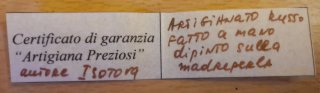 Spilla vintage madreperla artigianato russo
