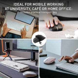 CHERRY GENTIX BT, Mouse Wireless Bluetooth, Funzione Multidispositivo per fino a 3 Dispositivi