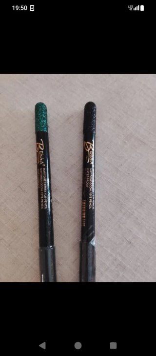 2 Matite Occhi RECCA Glitter Nero e Verde