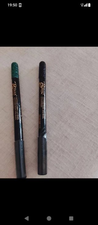 2 Matite Occhi RECCA Glitter Nero e Verde