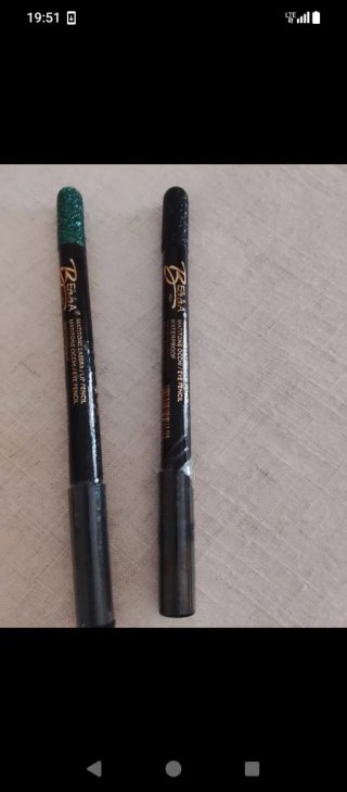 2 Matite Occhi RECCA Glitter Nero e Verde