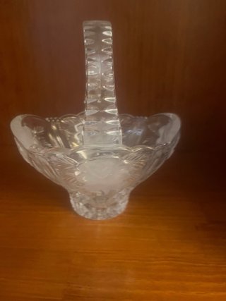 Cesta de cristal decorativa de 19 cm