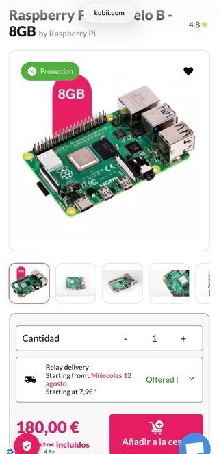 KIT Raspberry Pi 4 8GB NUEVO A ESTRENAR
