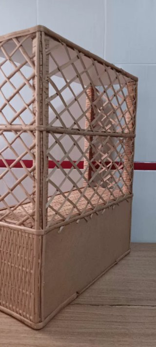 Estantería Auxiliar Mimbre con Cajones