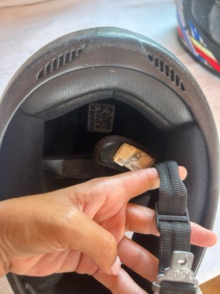 Casco de moto Shark azul y negro