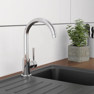 Grifo de cocina SCHÜTTE Cornwall, grifo de cocina, mezclador de fregadero giratorio 360 grados