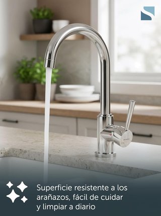 Grifo de cocina SCHÜTTE Cornwall, grifo de cocina, mezclador de fregadero giratorio 360 grados