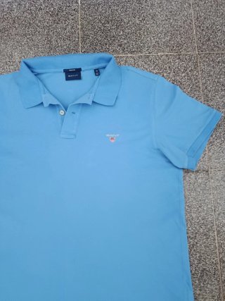 Polo Gant Azul Celeste Talla XL