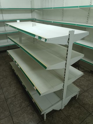 Estantería Metálica Blanca y Verde