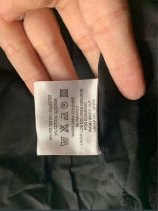 Camisa negra manga 3/4 M