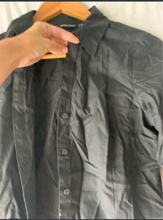 Camisa negra manga 3/4 M