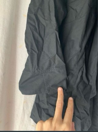 Camisa negra manga 3/4 M
