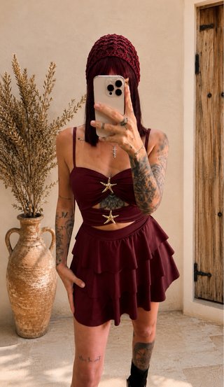 Vestido corto con estrellas