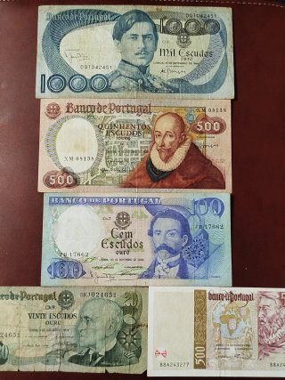 Lote de Billetes Portugueses Antiguos