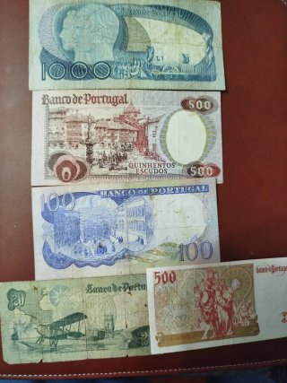 Lote de Billetes Portugueses Antiguos