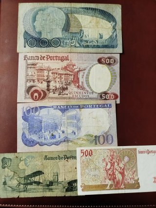 Lote de Billetes Portugueses Antiguos
