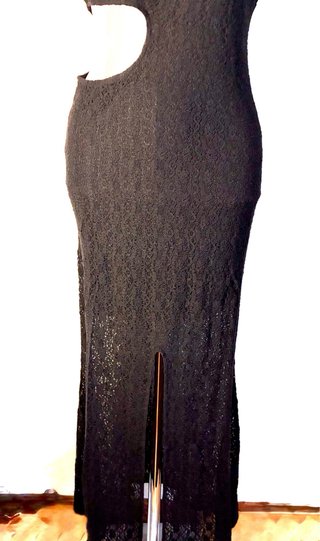 Vestido Negro Maje Talla 2 (38) Nuevo