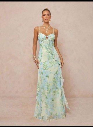 Vestido largo floral fiesta Talla M