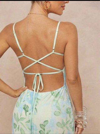 Vestido largo floral fiesta Talla M