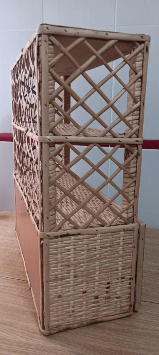 Estantería Mimbre y Madera Auxiliar