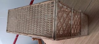 Estantería Mimbre y Madera Auxiliar