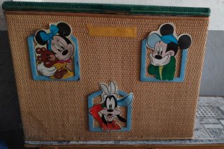 Baúl Mimbre Disney Mickey Minnie Goofy