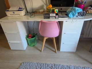 Mesa estudio con 2 cajoneras