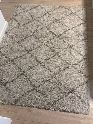 Alfombra Think Rugs rombos beige/gris