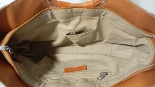 Bolso Petusco Piel Beige y Marrón
